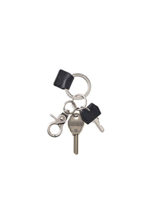 Leather Multi-Key Charm, Black