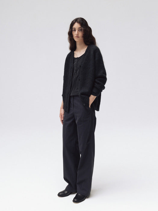 two-way cardigan (charcoal blue)