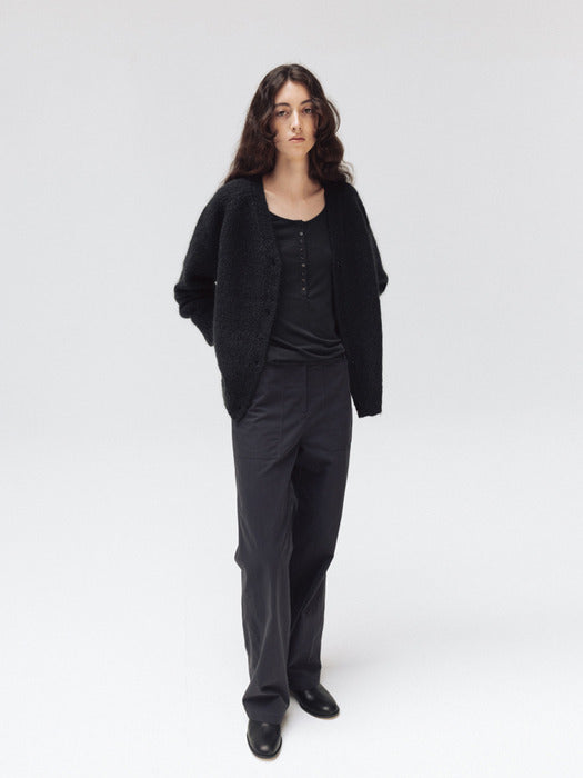 two-way cardigan (charcoal blue)