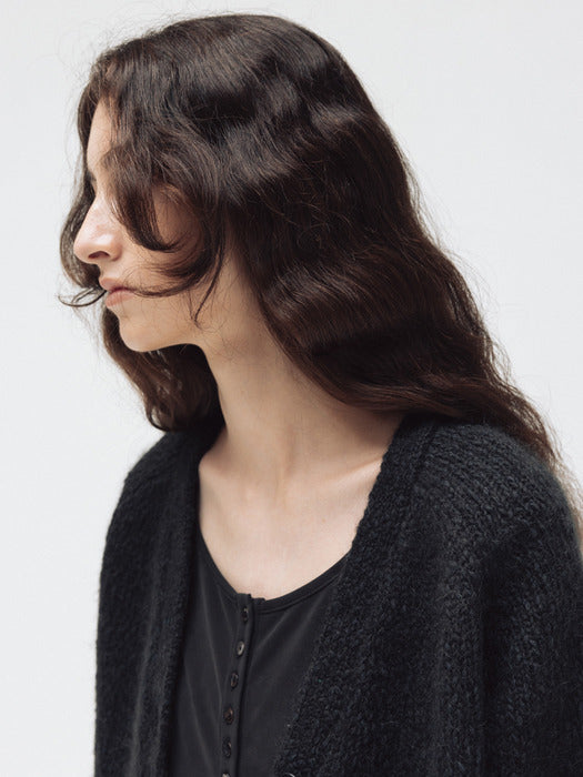 two-way cardigan (charcoal blue)