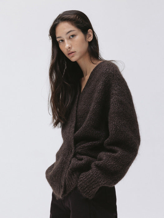 two-way cardigan (french roast)