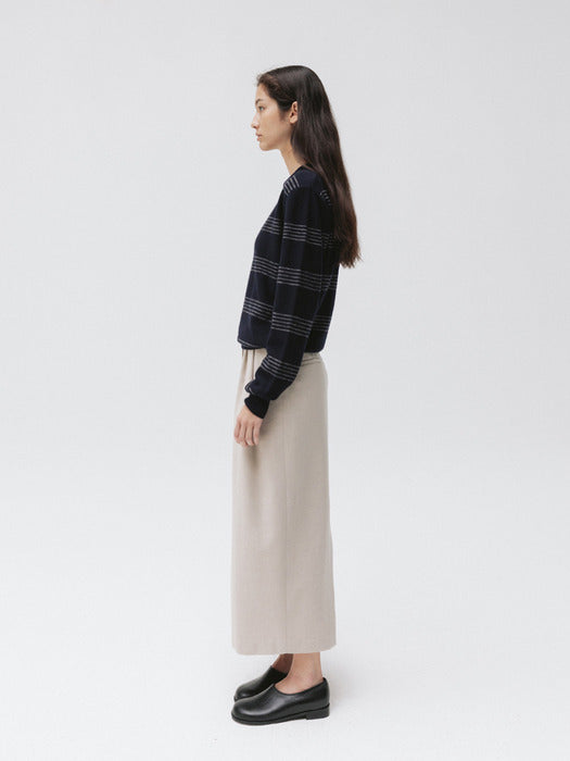 reverse stripe knit (navy)