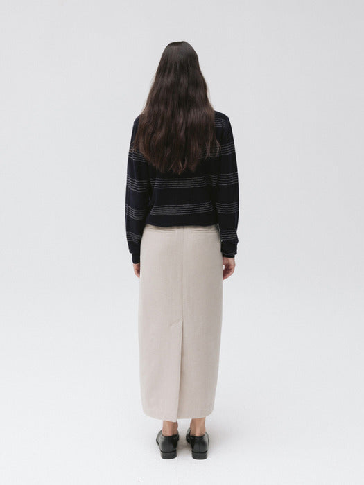 reverse stripe knit (navy)