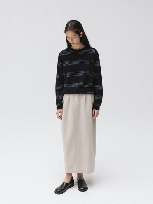 reverse stripe knit (navy)