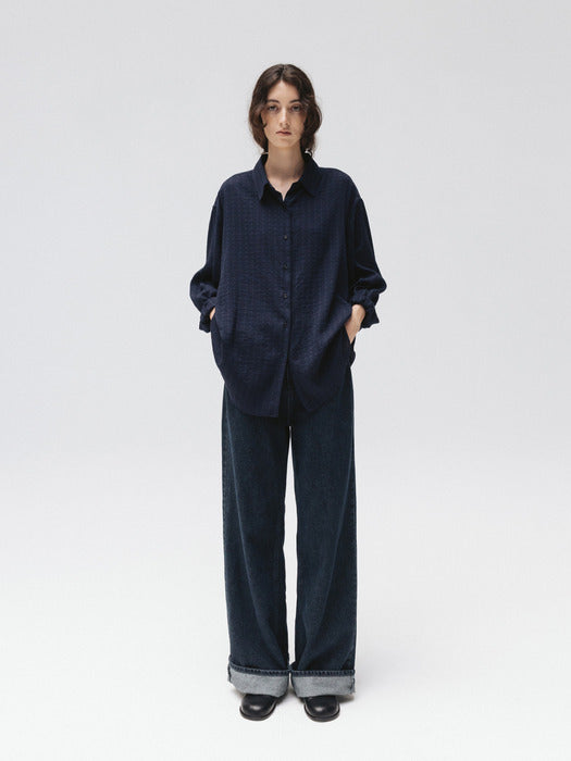 [moia] raw indigo denim (indigo)