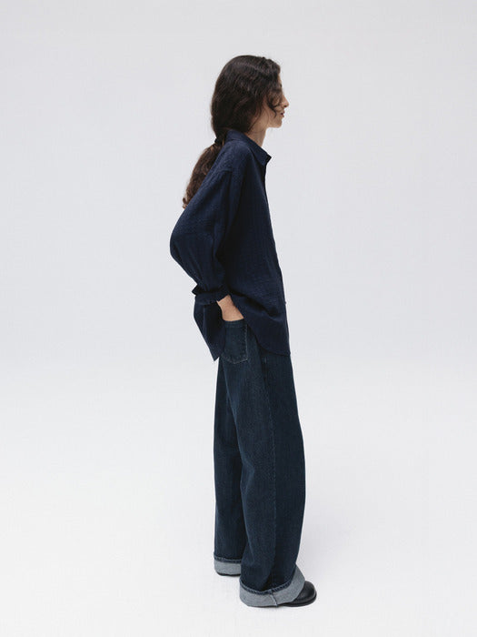 [moia] raw indigo denim (indigo)