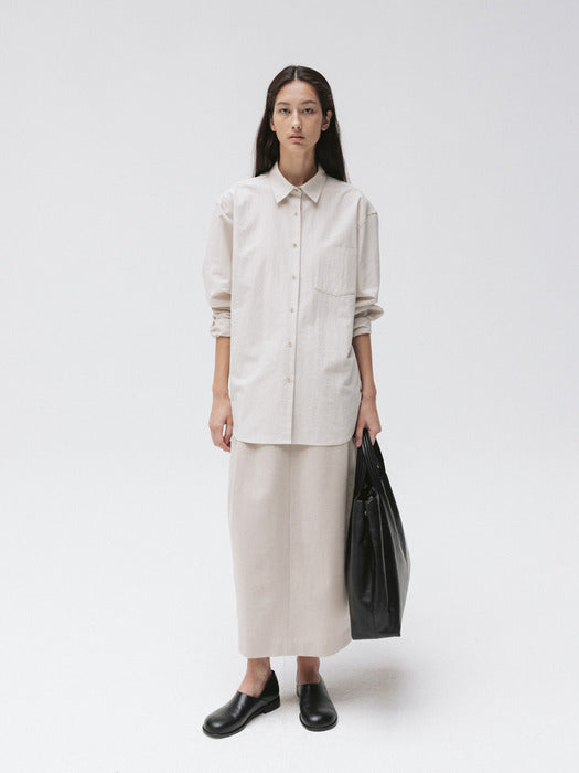 wool skirt (bone)