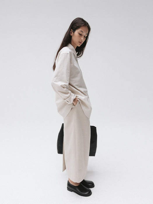 wool skirt (bone)
