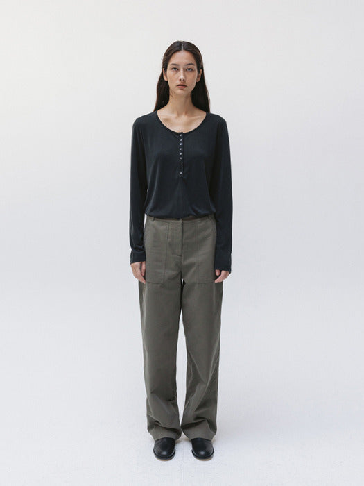 [moia] fatigue pants (khaki)