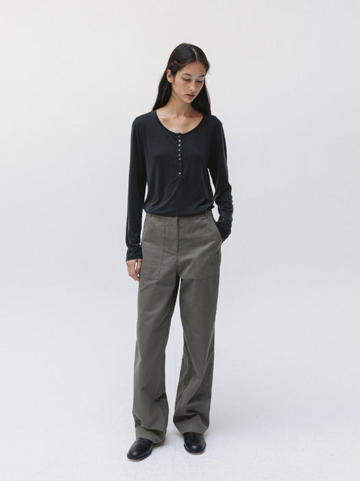 [moia] fatigue pants (khaki)