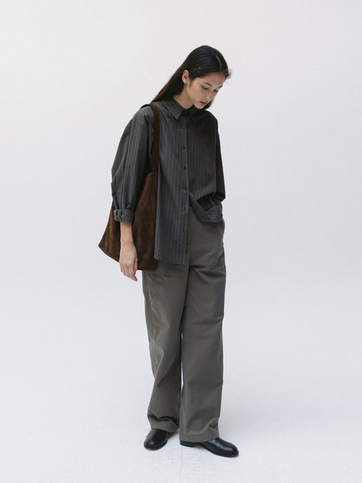 stripe shirt (charcoal)