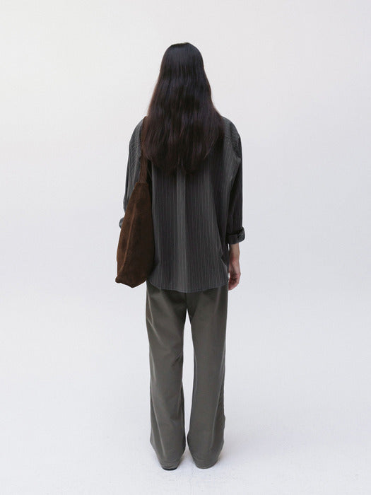 stripe shirt (charcoal)