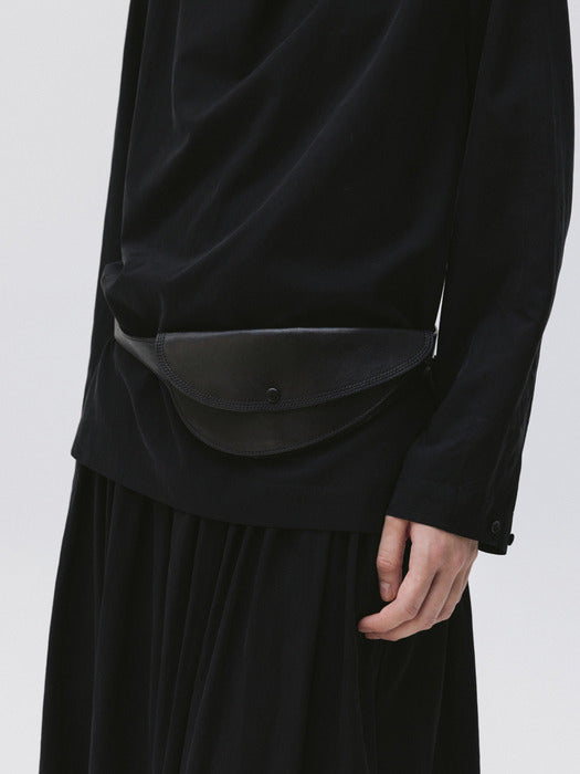 soft cowl blouse (black)