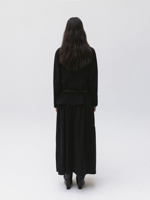 soft cowl blouse (black)