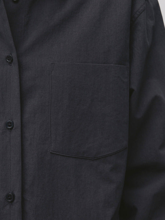washed plain shirt (charcoal)
