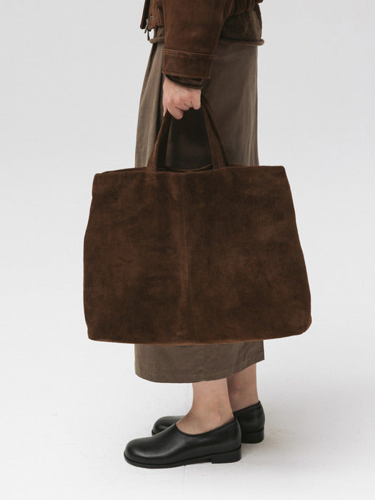 leather jumper (brown suede)