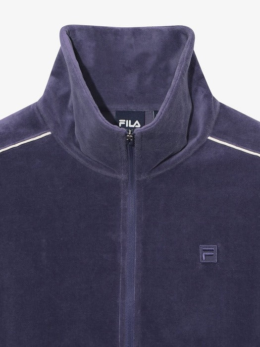 Stand-collar zip-up with velvet line detail_FS254FT02F002_561