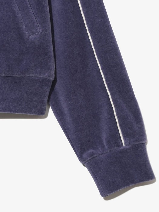 Stand-collar zip-up with velvet line detail_FS254FT02F002_561