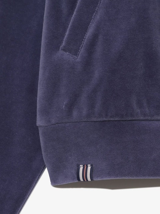 Stand-collar zip-up with velvet line detail_FS254FT02F002_561