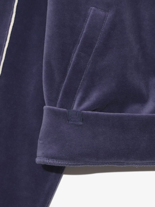 Stand-collar zip-up with velvet line detail_FS254FT02F002_561