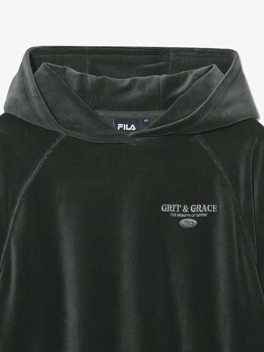 [fila] Velour Line-Detail Hoodie_FS254PO02F001_006