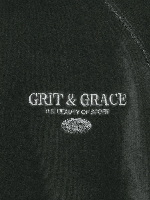 [fila] Velour Line-Detail Hoodie_FS254PO02F001_006