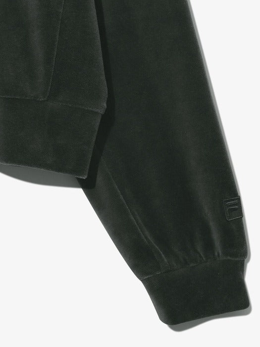 [fila] Velour Line-Detail Hoodie_FS254PO02F001_006
