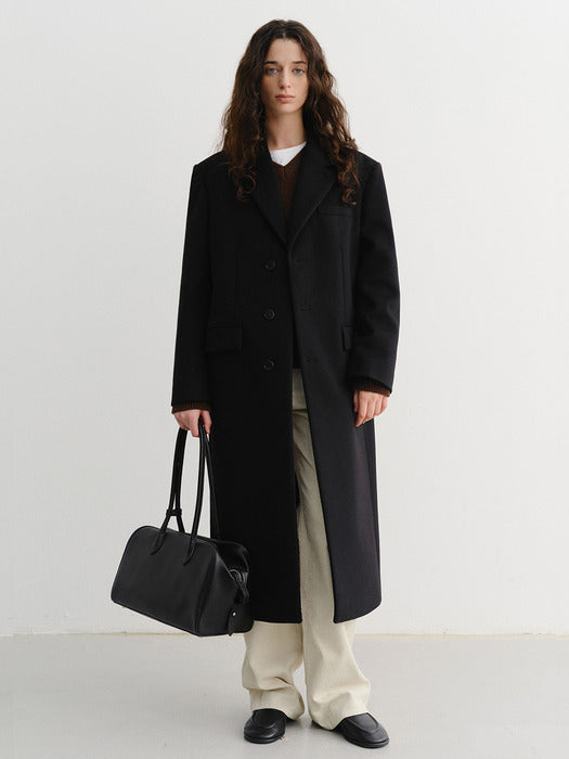 [dunst] UNISEX SINGLE-BREASTED CASHMERE COAT_2COLOR