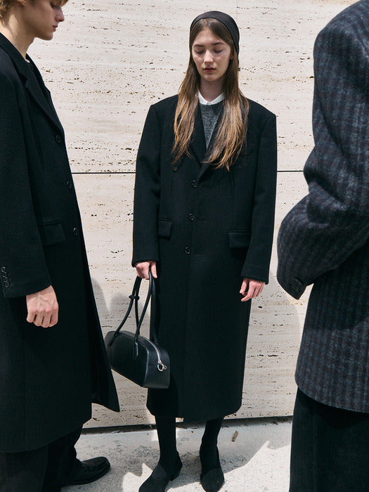 [dunst] UNISEX SINGLE-BREASTED CASHMERE COAT_2COLOR