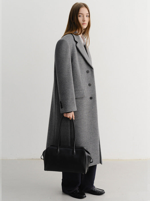 [dunst] UNISEX SINGLE-BREASTED CASHMERE COAT_2COLOR