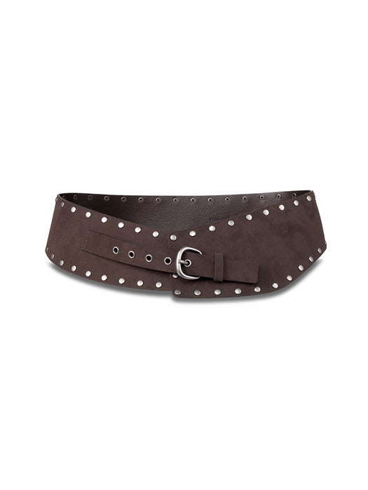[raive] Wide Stud Belt VX5AT621_2color