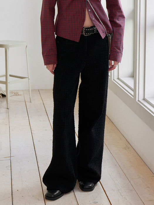 [raive] Textured Wide Pants VW5AL366_2color