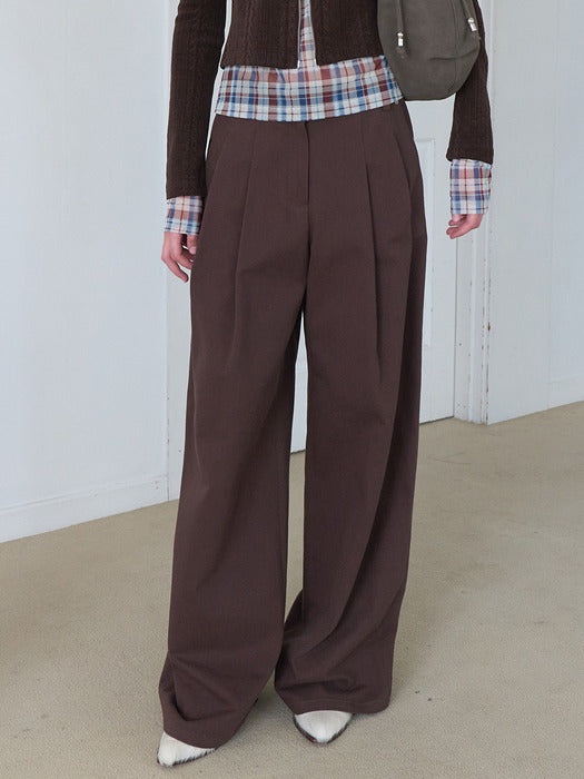 Raive Two-Tuck Wide Pants