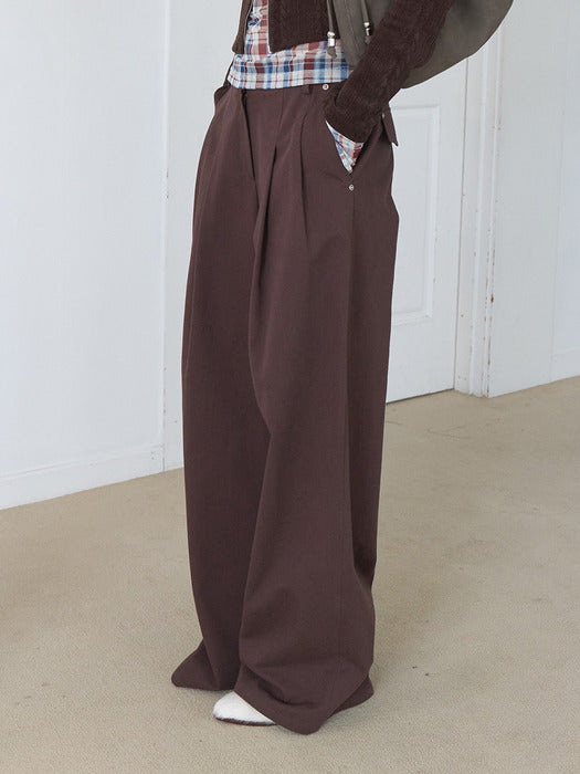 Raive Two-Tuck Wide Pants