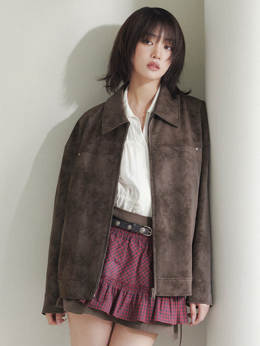 Raive Seam Details Shirred Mini Skirt