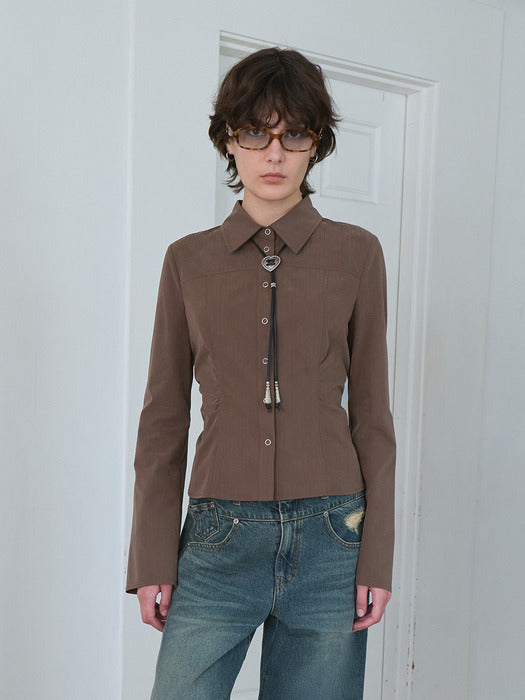 [raive] Back Strap Ring-Button Blouse VW5AB216_2color