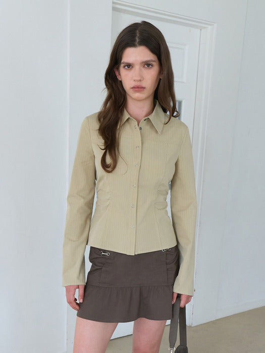 [raive] Back Strap Ring-Button Blouse VW5AB216_2color