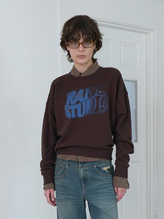 [raive] Blur Raive Studio Graphic T-shirts VW5AE141_2color