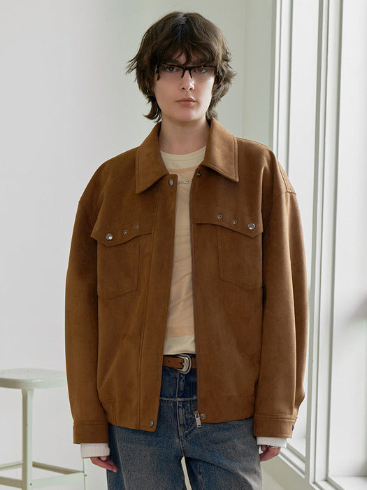 [raive] Western Suede Jacket in Camel VL5AM066-92