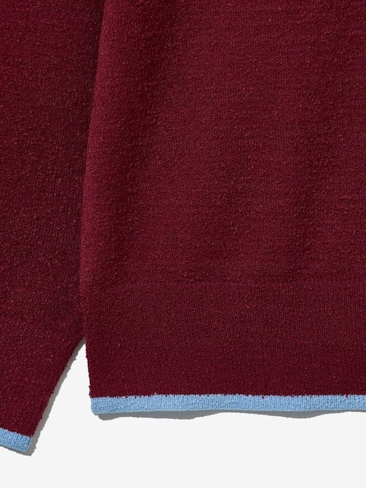 [유니] Collared Bouclé Oversized Sweater_FS253ST01X001_639