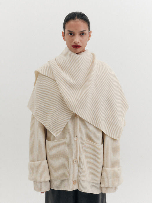 Eenk Multi-Way Shawl Cardigan - Ivory
