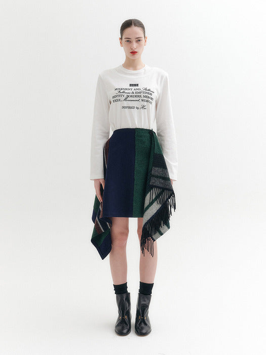 Eenk Unbalance Midi Skirt - Green