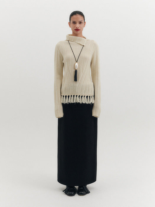 Eenk Straight Classic Long Skirt - Black
