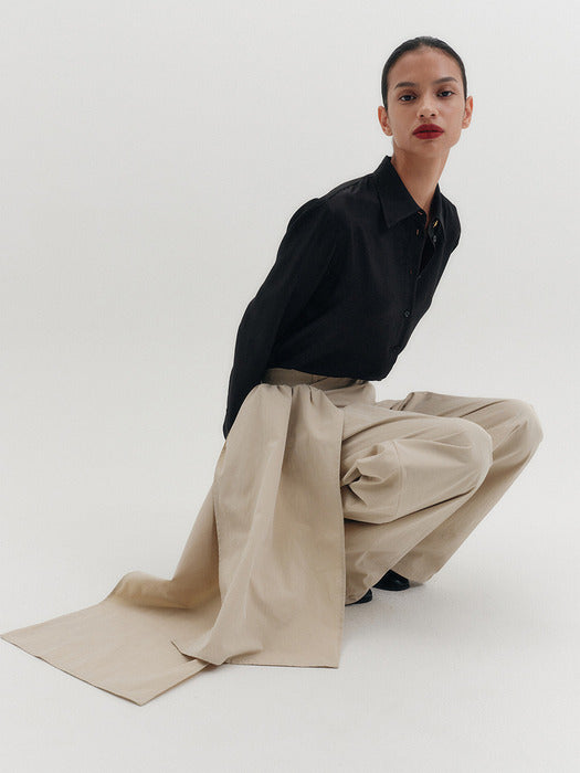 Eenk Layered Wrap Pants - Beige