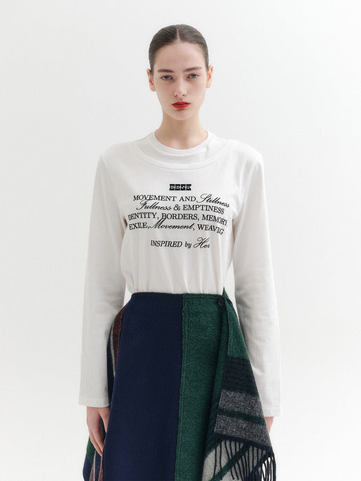 Eenk Layered Printing T-shirt - White
