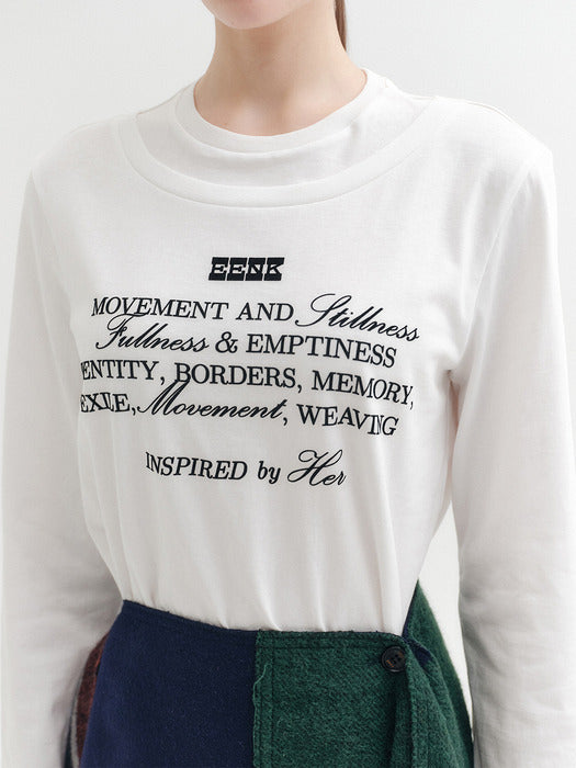 Eenk Layered Printing T-shirt - White
