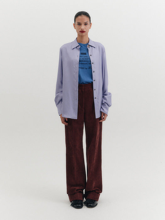 Eenk Brooch Classic Shirt - Lavender