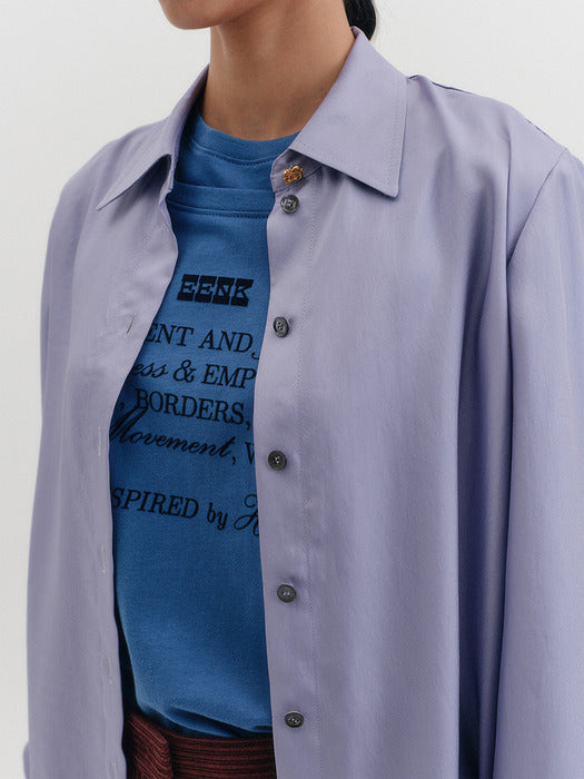 Eenk Brooch Classic Shirt - Lavender