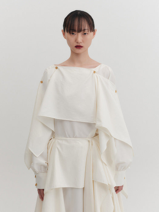 Eenk Transformable Layered Blouse - Ivory