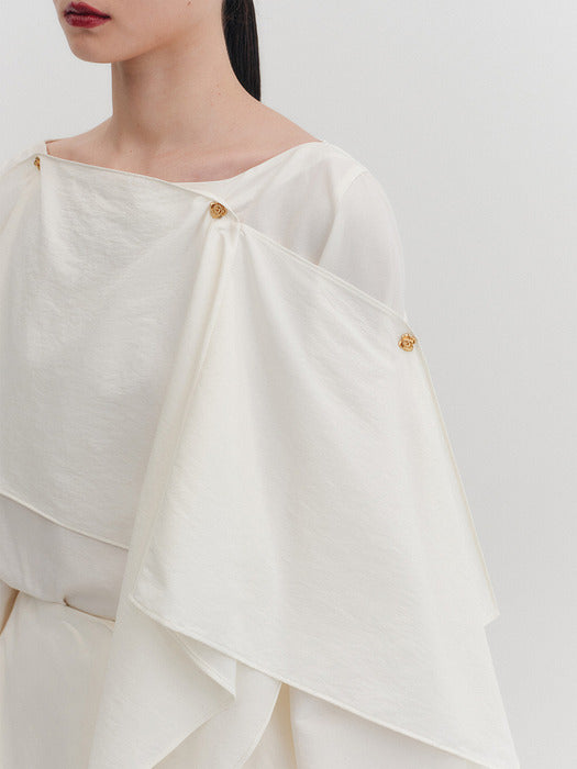 Eenk Transformable Layered Blouse - Ivory